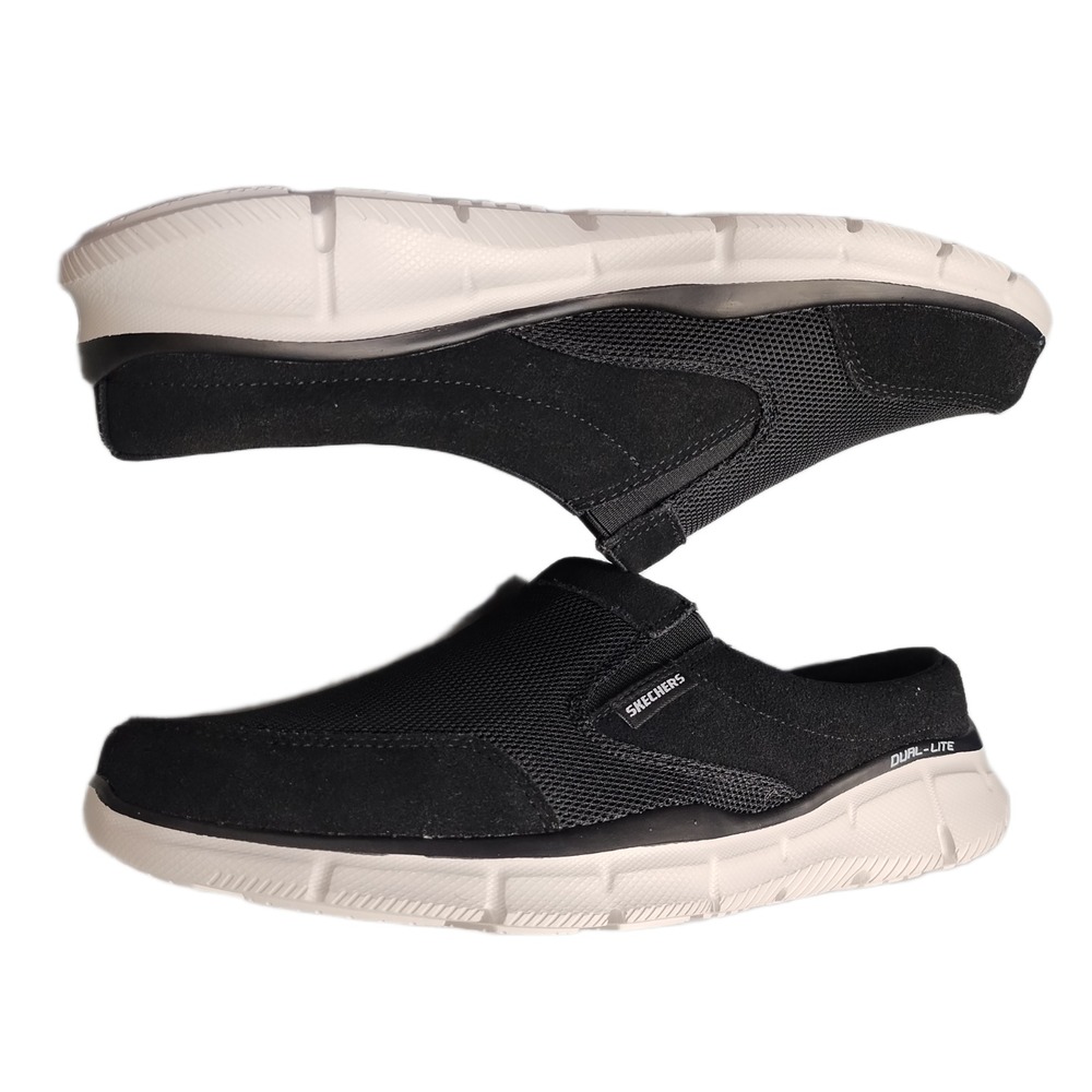 Skechers Equalizer Coast to Coast Mule Sneakers Mens Size 10.5 Black Memory Foam
